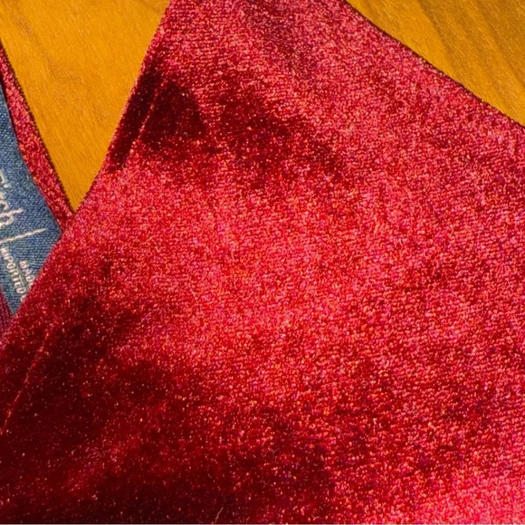 ABERCROMBIE & FITCH | Velour Velvet Red Maroon Tank Top - Picture 4 of 4
